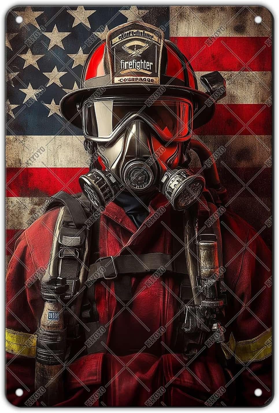Home Bar Accessories - KIYOYO Metal Signs Firefighter Accessories Home