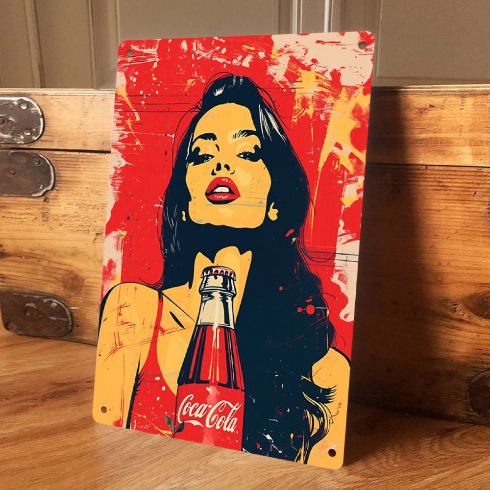 Home Bar Accessories - 1PC 2D flat vintage Coca Cola