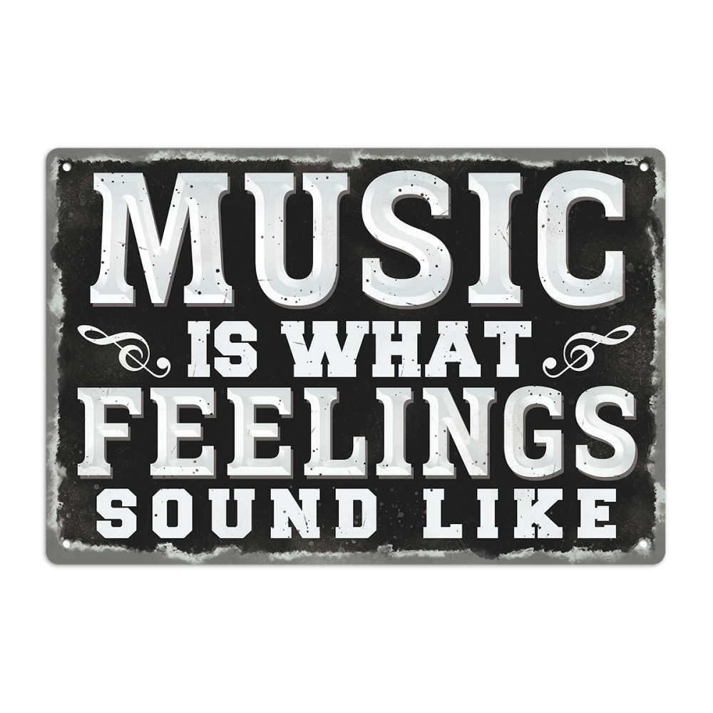 Home Bar And Restaurant - 1 Piece, Vintage Music Metal Tin