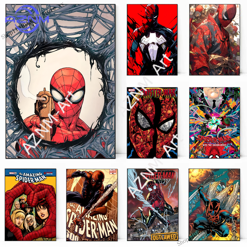 Home Bar And Restaurant - 1PC Superhero Marvel Spiderman Poster Paper