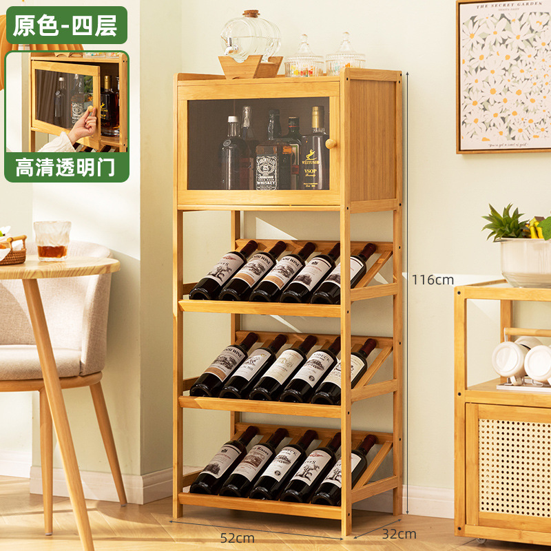 Solid Bamboo Wine Rack 3/4-Tie - Home Bar Shelf incelemesi ve fiyatı