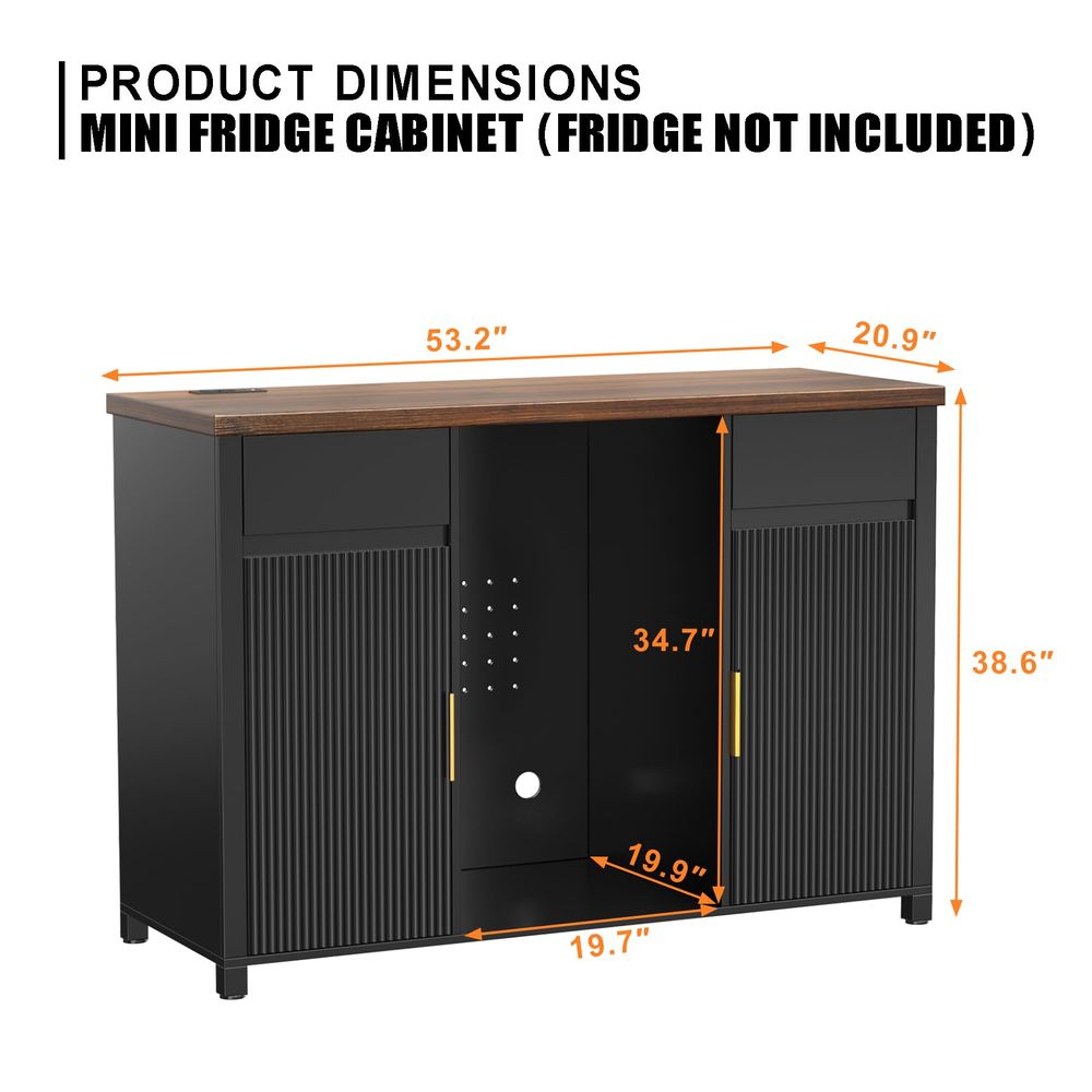 Large Coffee Bar Cabinet with  - Home Bar And Fridge incelemesi ve fiyatı