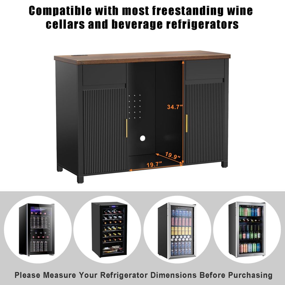 Large Coffee Bar Cabinet with  - Home Bar And Fridge incelemesi ve fiyatı