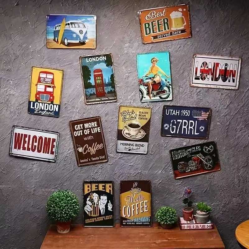 （2D Tin painting）Funny Retro M - Home Bar Cafe incelemesi ve fiyatı