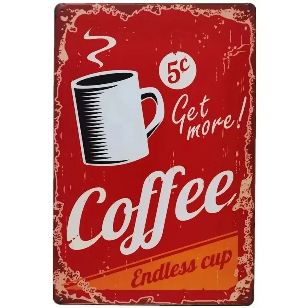 Plaque Metal Signs Drink Coffe - Home Bar Cafe incelemesi ve fiyatı