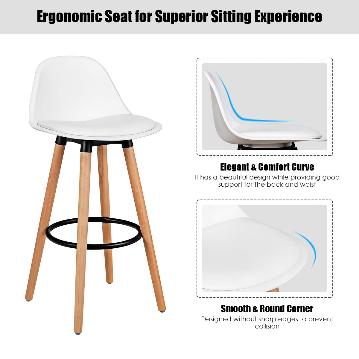 Modern Armless Bar Stool Set P - Home Bar Stools incelemesi ve fiyatı