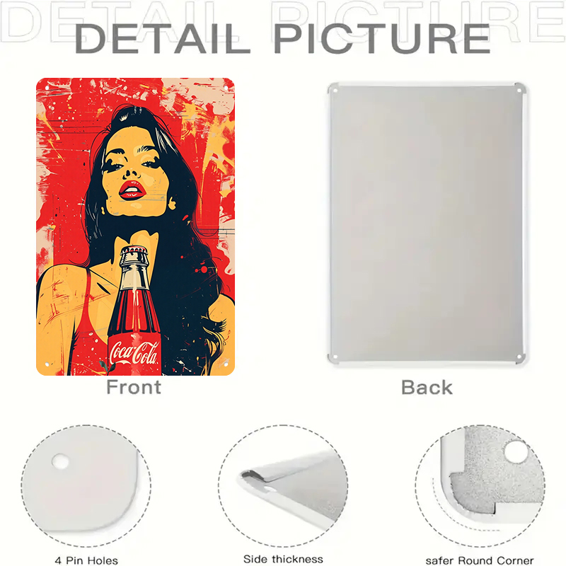 1PC 2D flat vintage Coca Cola  - Home Bar Accessories incelemesi ve fiyatı