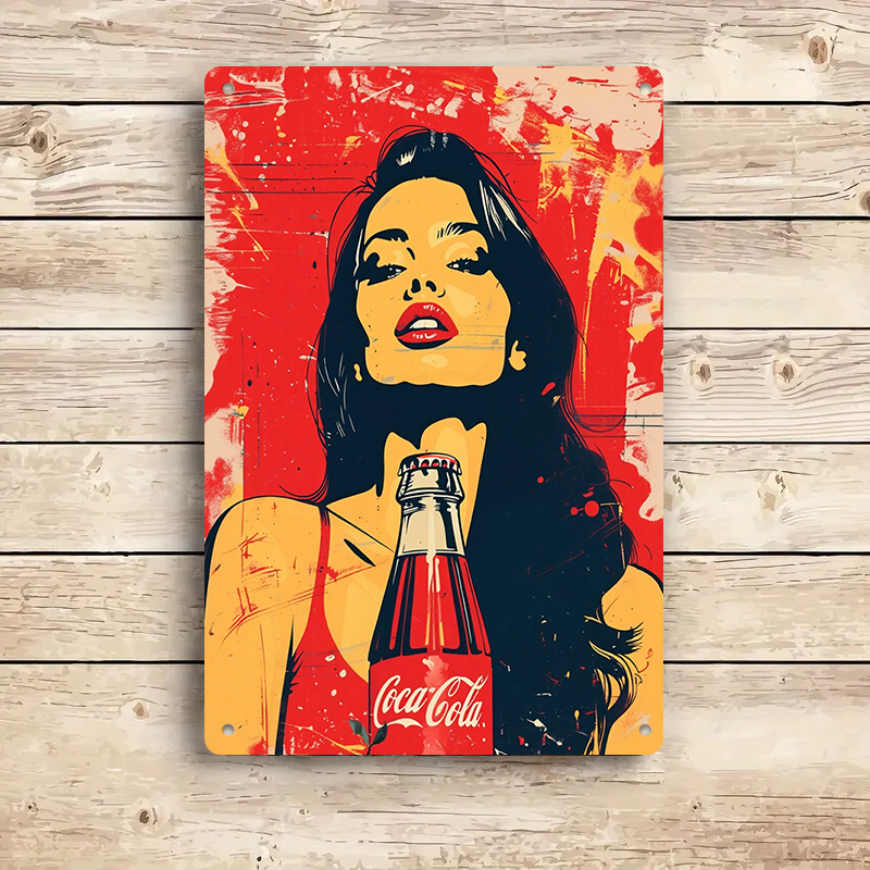 1PC 2D flat vintage Coca Cola  - Home Bar Accessories incelemesi ve fiyatı