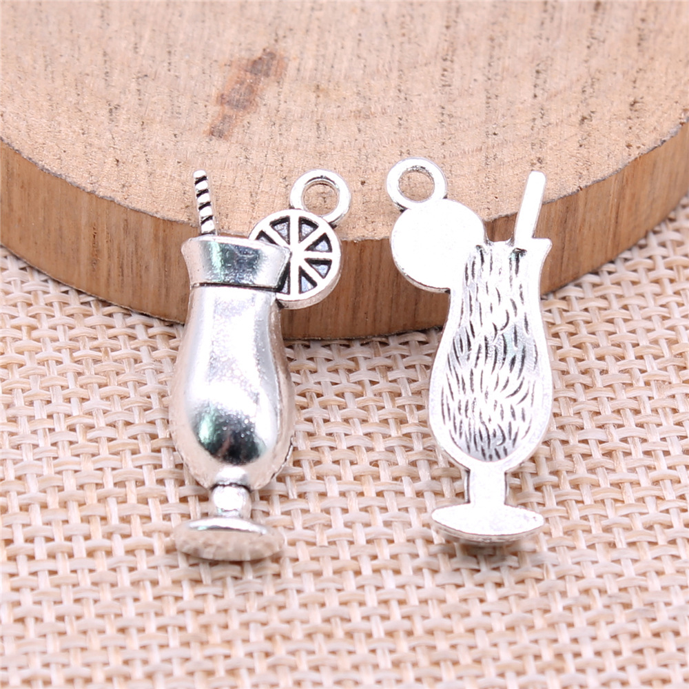 4pcs 12x28mm Antique Silver Co - Old Fashioned Glass incelemesi ve fiyatı