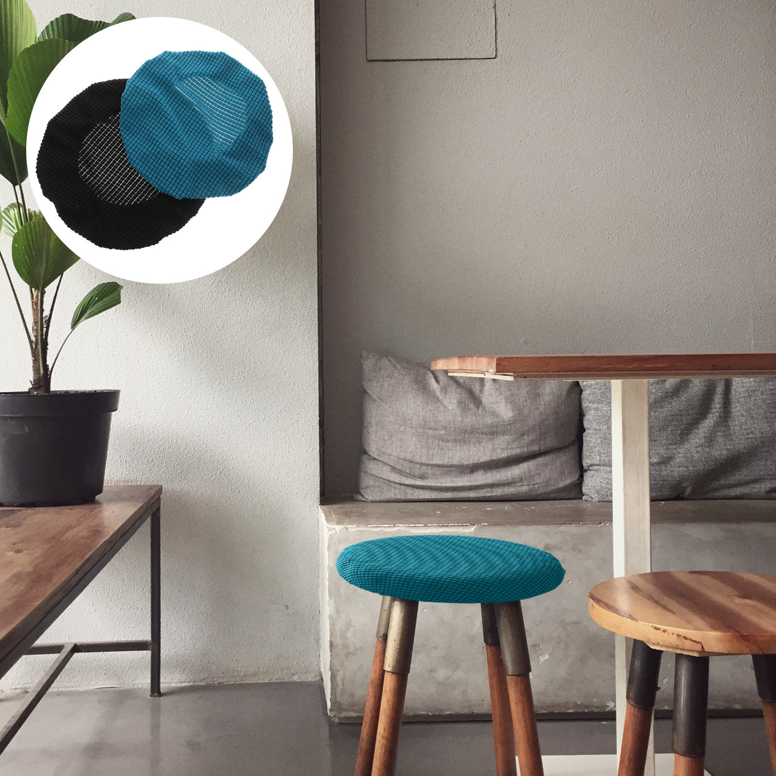 2Pcs Round Stool Covers Elasti - Home Bar Stools incelemesi ve fiyatı