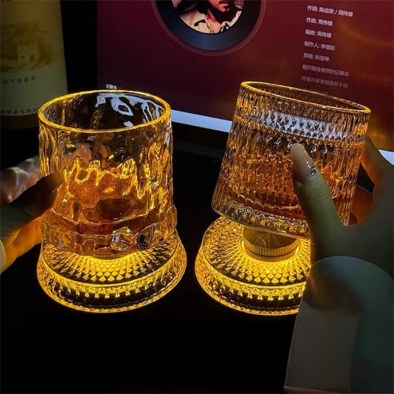 360° Rotating Whiskey Glass wi - Old Fashioned Glass incelemesi ve fiyatı