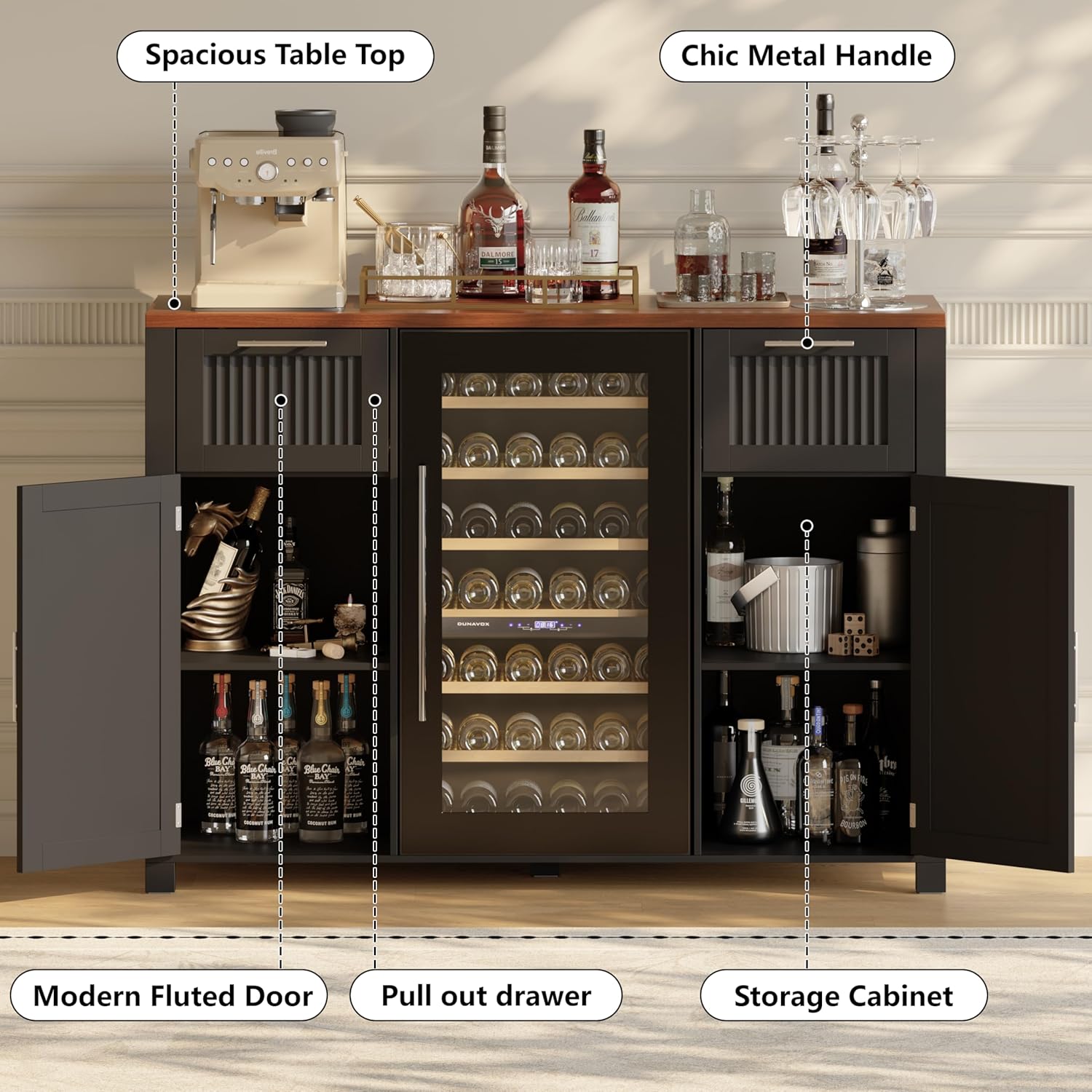Large Coffee Bar Cabinet Fridg - Home Bar And Fridge incelemesi ve fiyatı