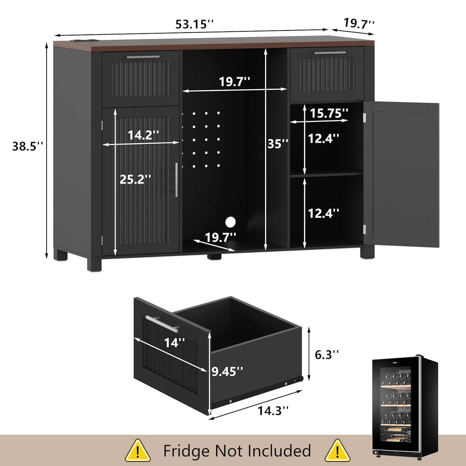 Large Coffee Bar Cabinet Fridg - Home Bar And Fridge incelemesi ve fiyatı