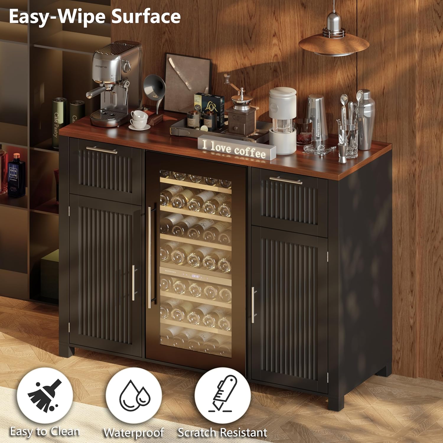 Large Coffee Bar Cabinet Fridg - Home Bar And Fridge incelemesi ve fiyatı