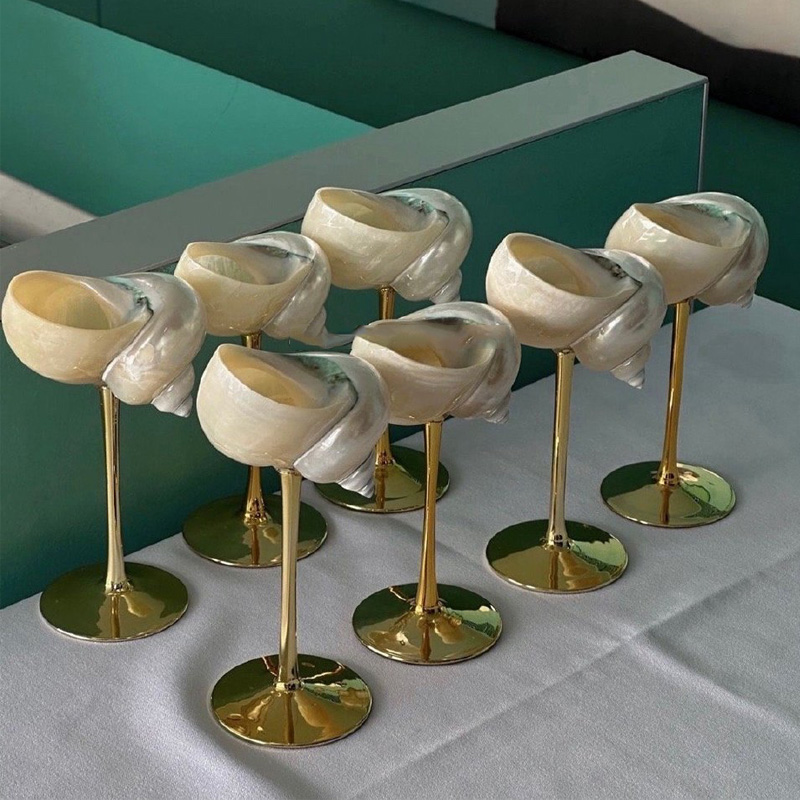 Natural Conch Wine Glass Bar a - Home Bar Shelf incelemesi ve fiyatı
