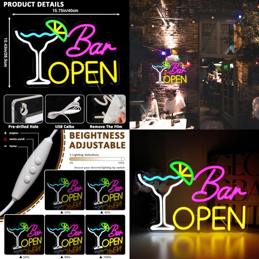 Sign for Business, Neon Open S - Home Bar Cafe incelemesi ve fiyatı