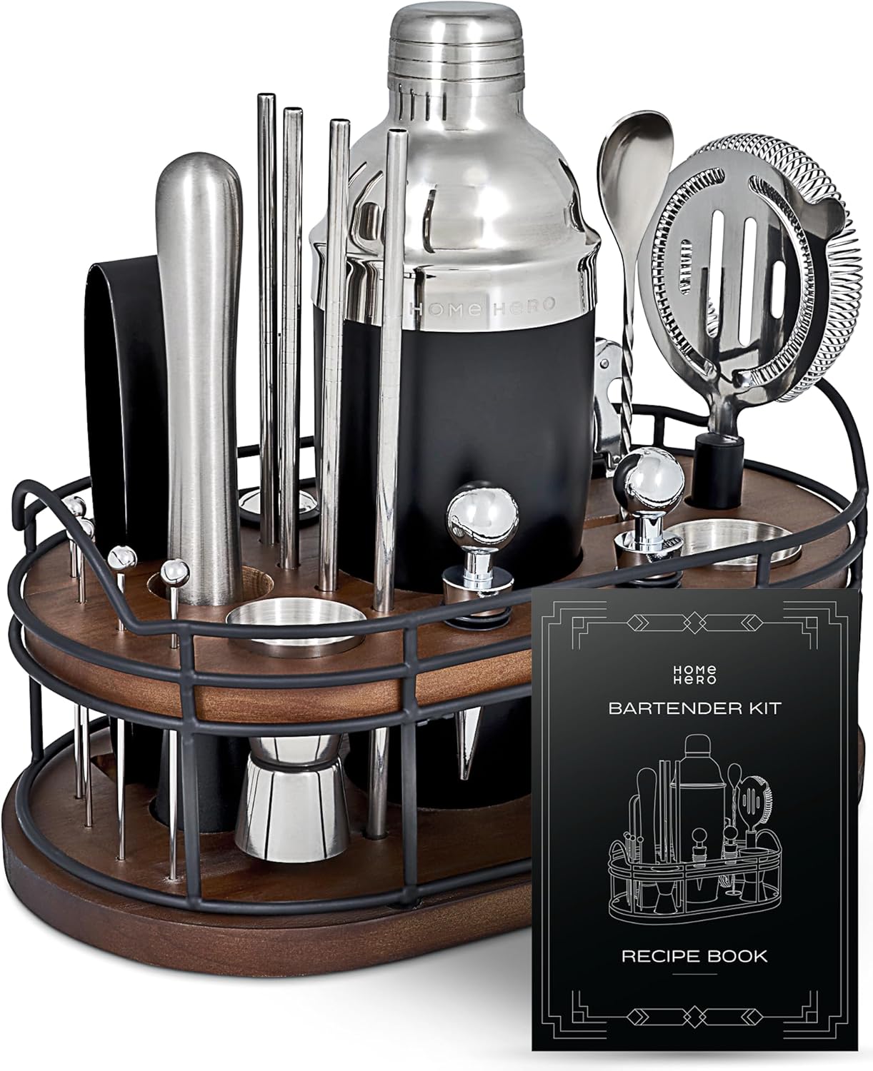 Bartender Kit - 22-Piece Cockt - Cocktail Recipe Book incelemesi ve fiyatı
