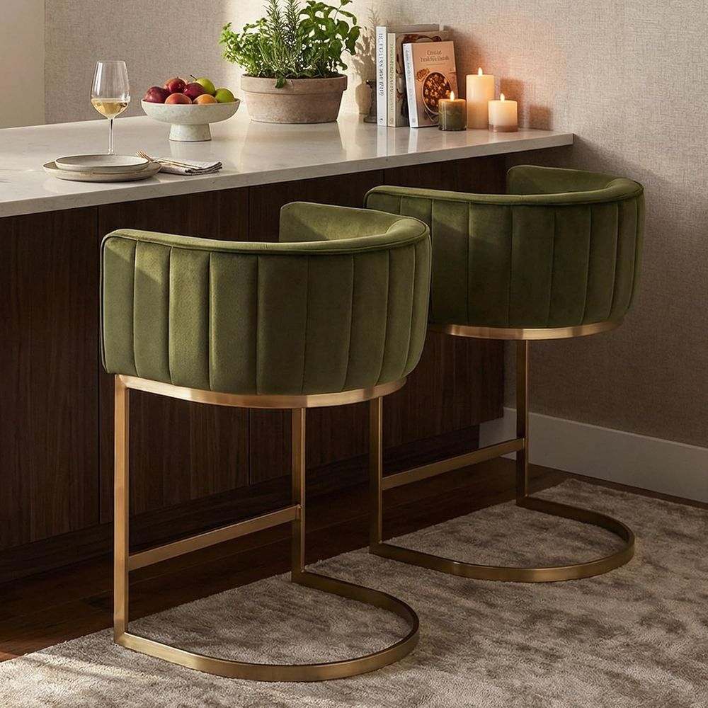 24 Velvet Upholstered Counter  - Home Bar Stools incelemesi ve fiyatı