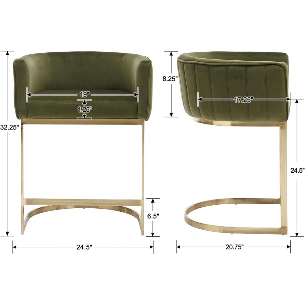 24 Velvet Upholstered Counter  - Home Bar Stools incelemesi ve fiyatı