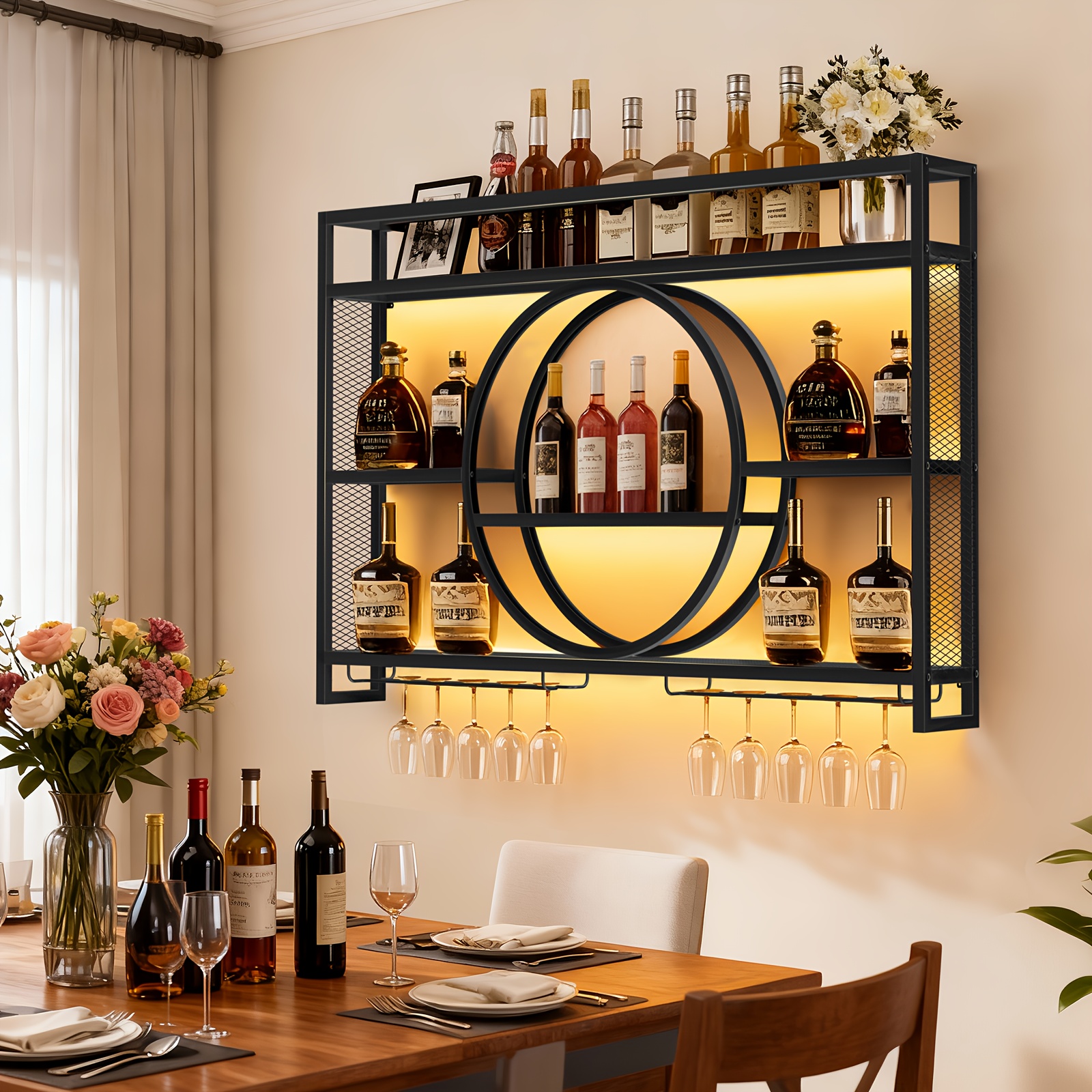 Stylish 3-Tier Wall-Mounted Me - Home Bar Shelf incelemesi ve fiyatı