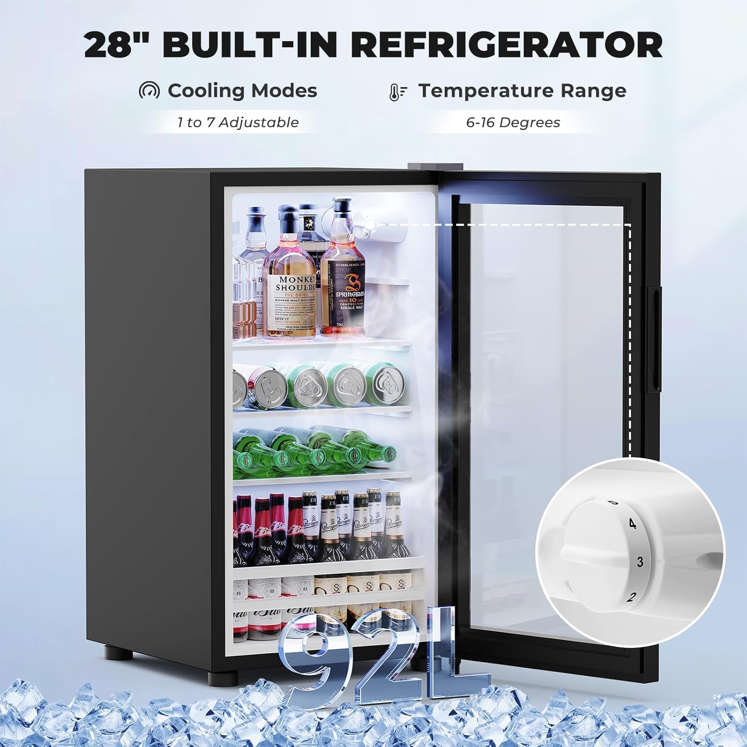 Fluted Coffee Bar Cabinet with - Home Bar And Fridge incelemesi ve fiyatı