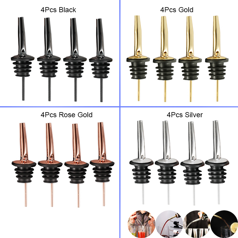 4Pcs Black/Rose Gold/Silver Li - Speed Pourer Cap incelemesi ve fiyatı