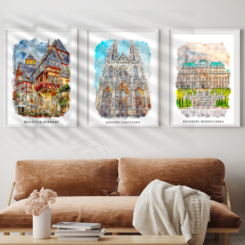 Watercolor Print, World Travel - Home Barcelona incelemesi ve fiyatı