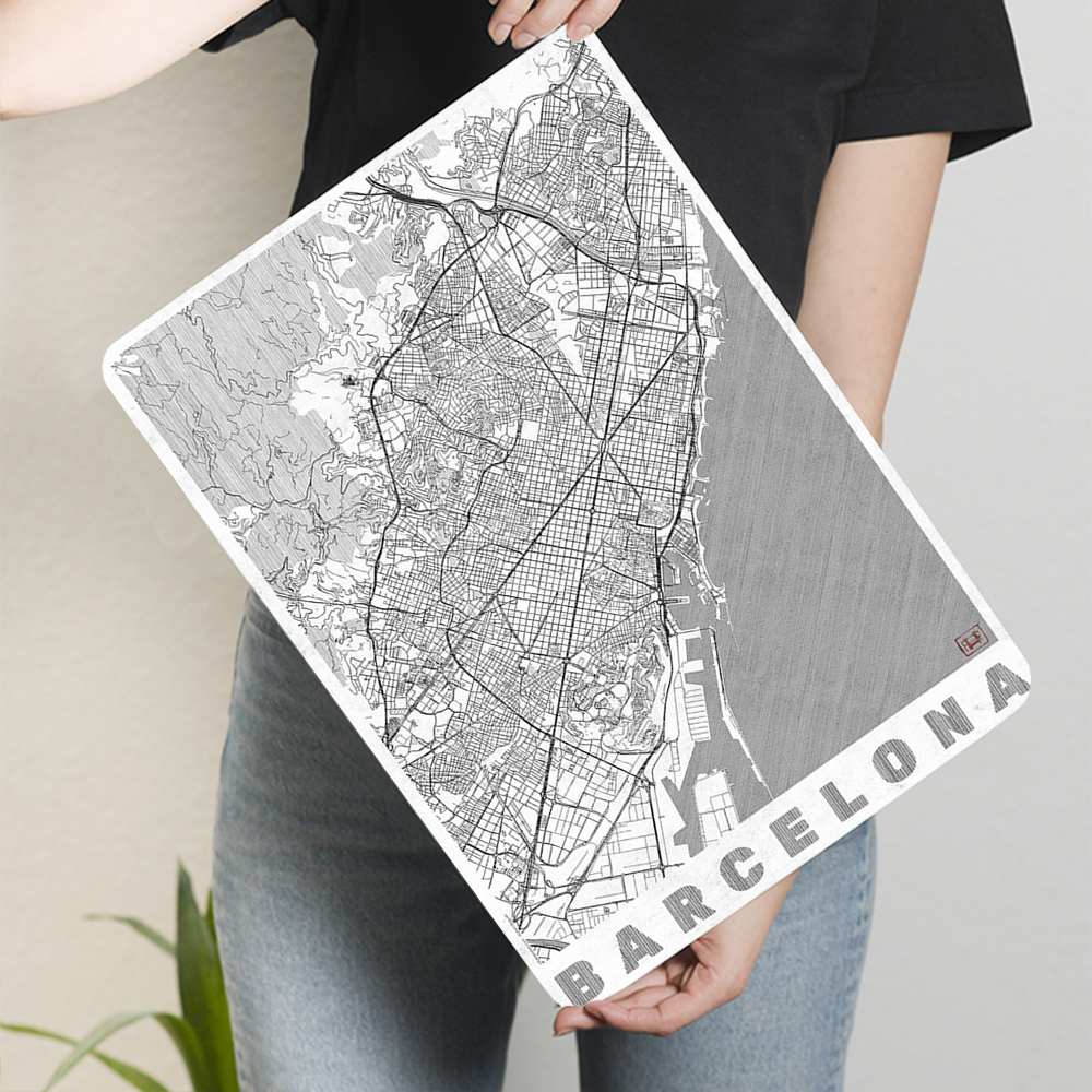 Barcelona City Map Vintage Met - Home Barcelona incelemesi ve fiyatı
