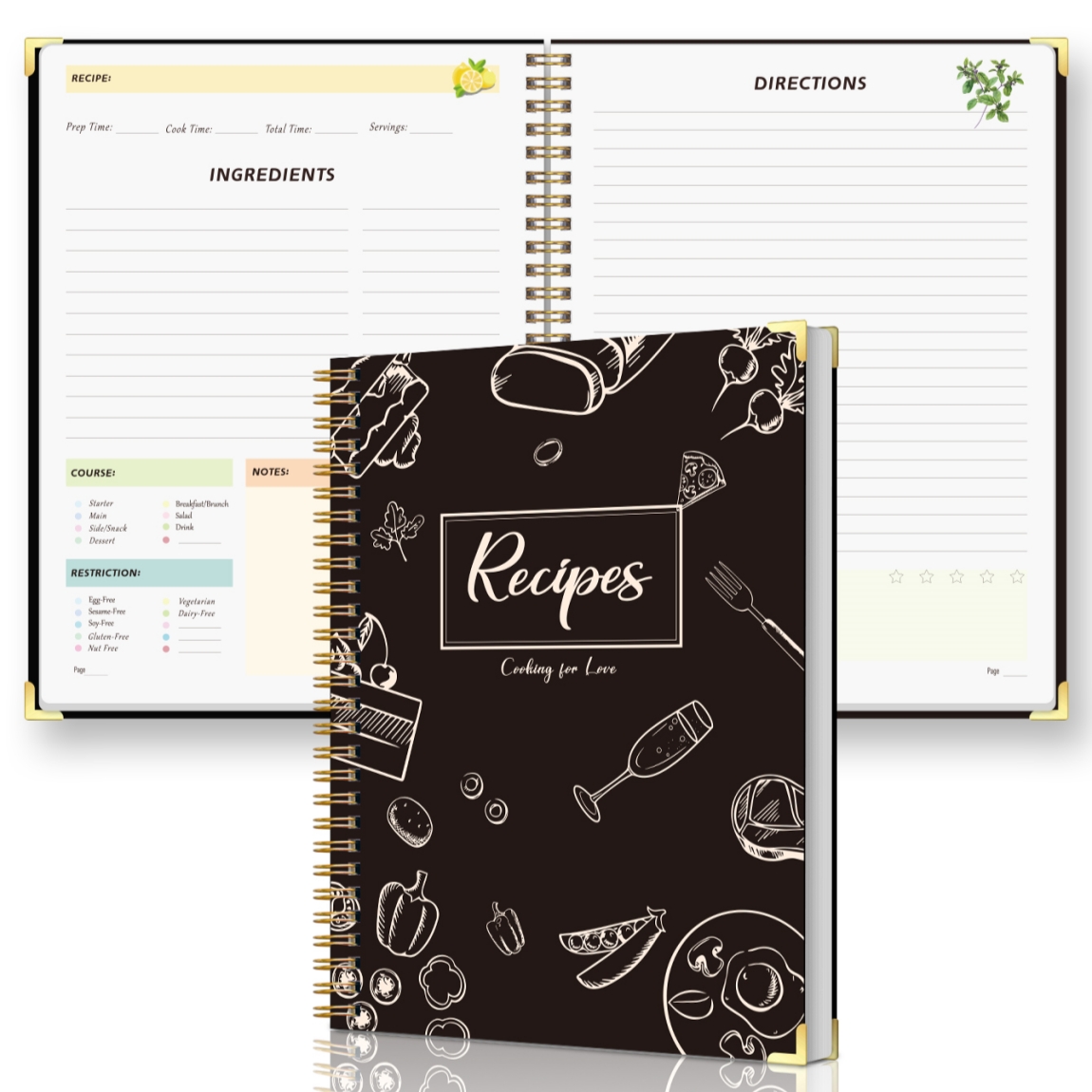 Recipe Journal Notebook with S - Cocktail Recipe Book incelemesi ve fiyatı
