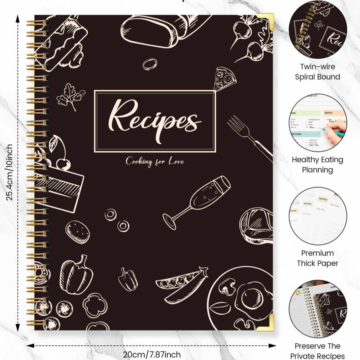 Recipe Journal Notebook with S - Cocktail Recipe Book incelemesi ve fiyatı