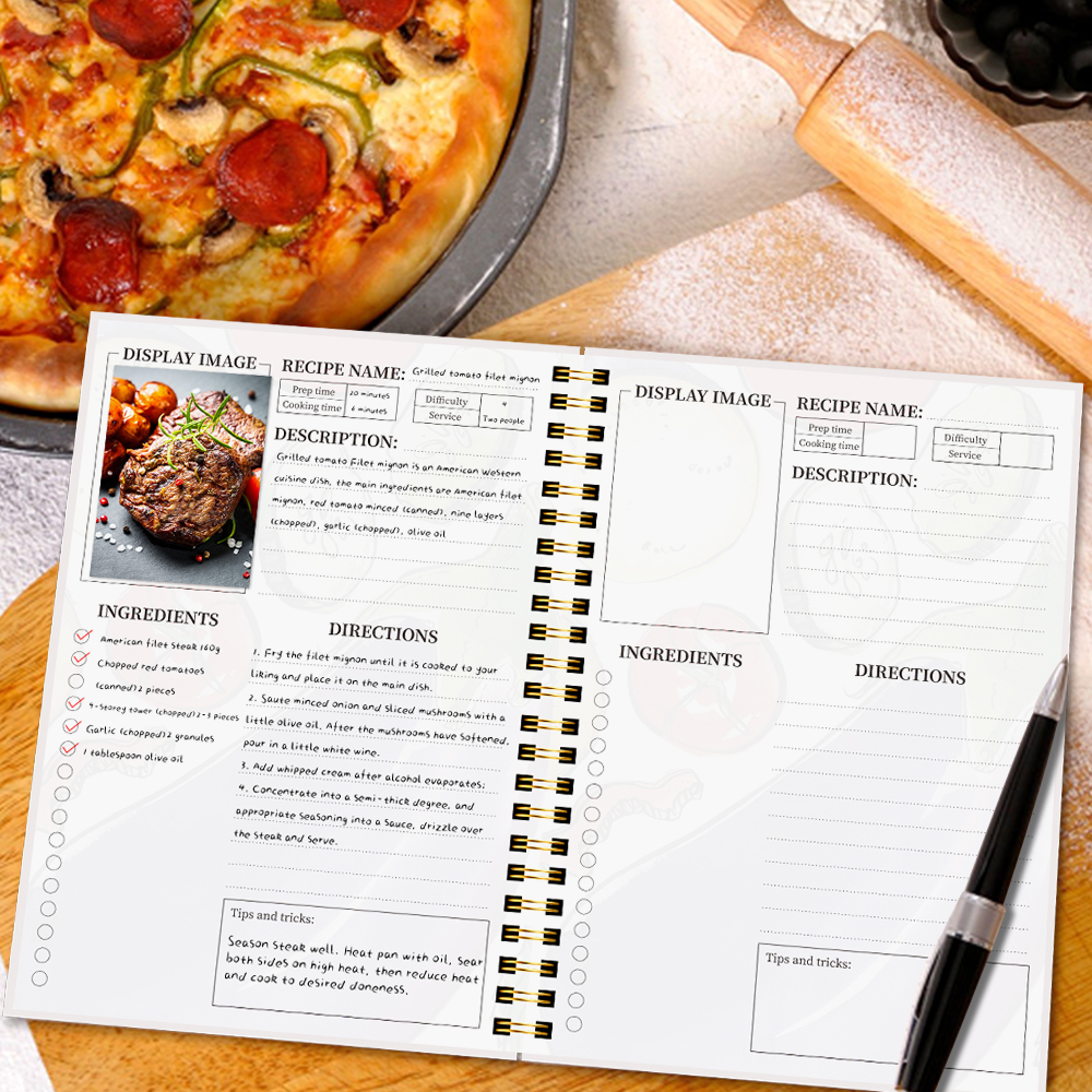 A5 Recipe Book with Full-Color - Cocktail Recipe Book incelemesi ve fiyatı