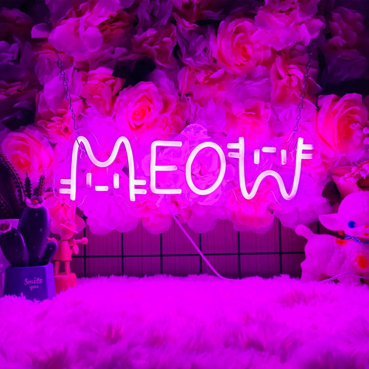 Meow Neon Sign Cat USB Powered - Home Bar And Restaurant incelemesi ve fiyatı