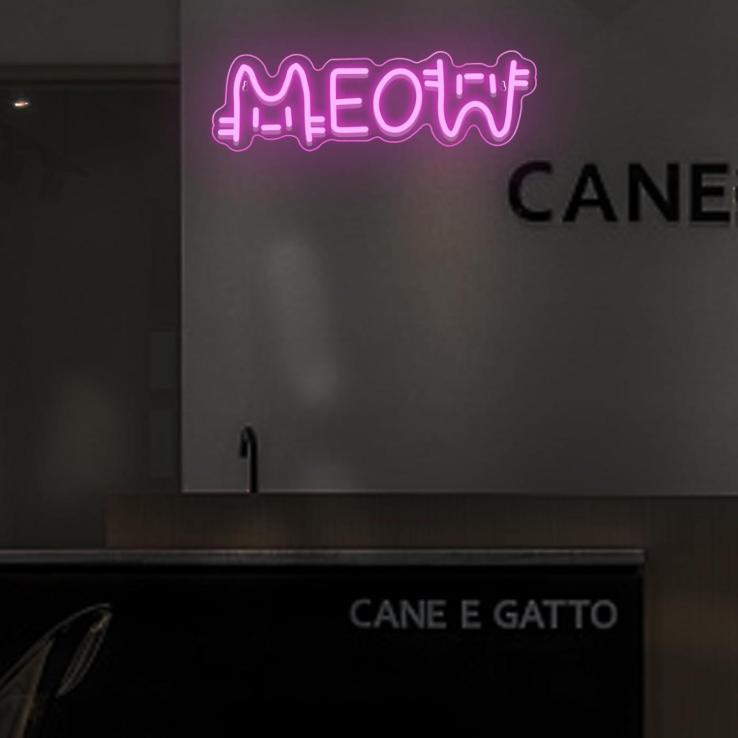 Meow Neon Sign Cat USB Powered - Home Bar And Restaurant incelemesi ve fiyatı