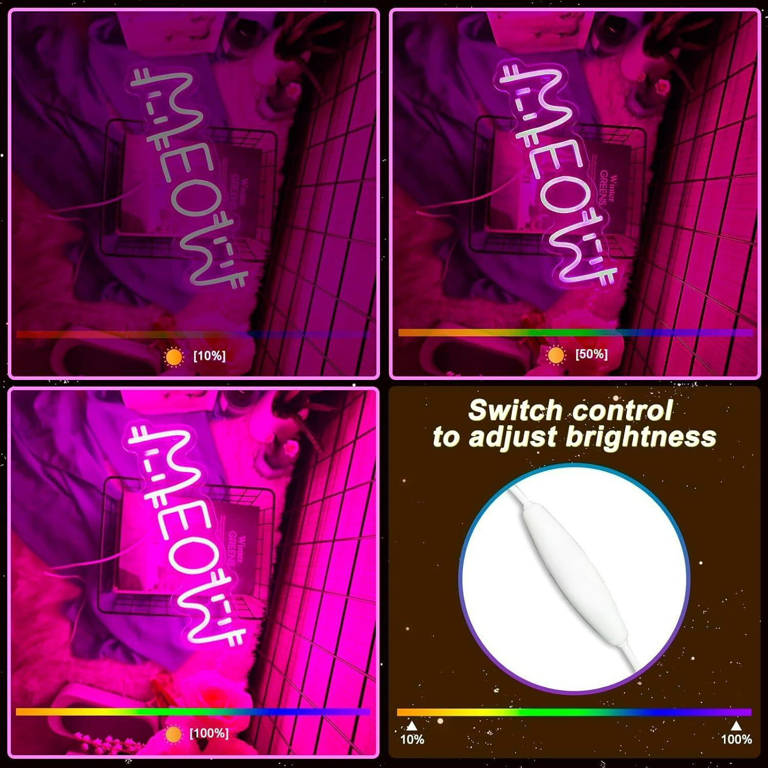 Meow Neon Sign Cat USB Powered - Home Bar And Restaurant incelemesi ve fiyatı