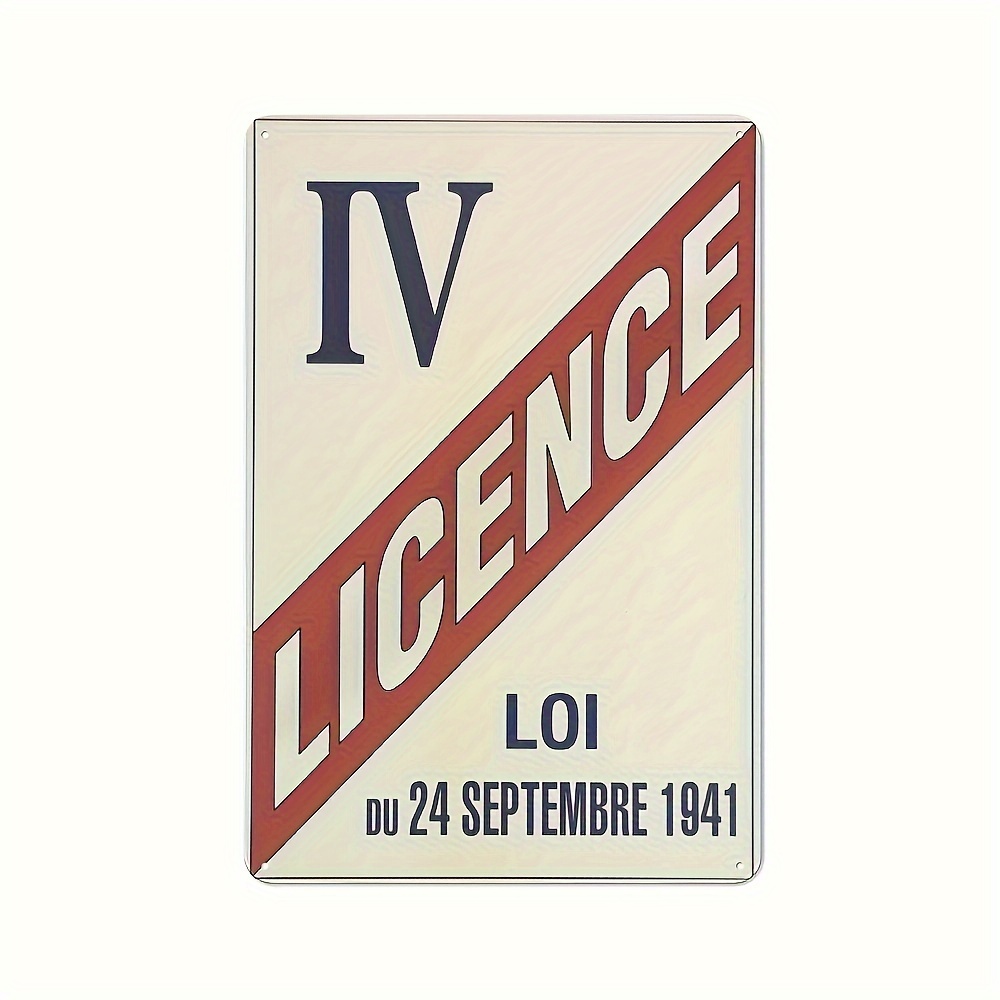 French Alcohol Law Metal Sign  - Home Bar Accessories incelemesi ve fiyatı