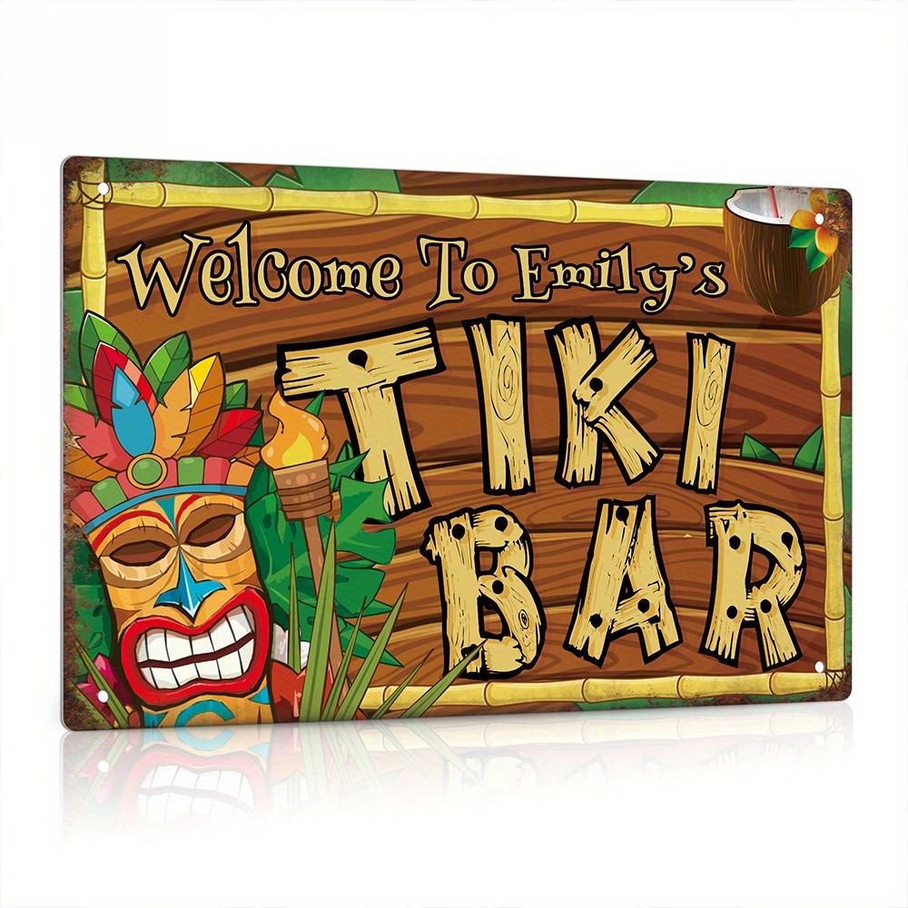 Custom  Decor Tiki Bar Sign, P - Home Bar Cafe incelemesi ve fiyatı