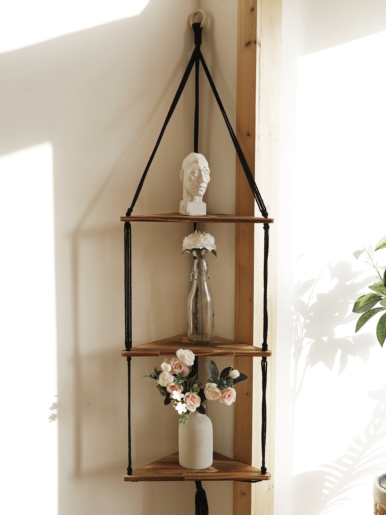 Wooden Corner Shelf Wall Decor - Home Bar Shelf incelemesi ve fiyatı