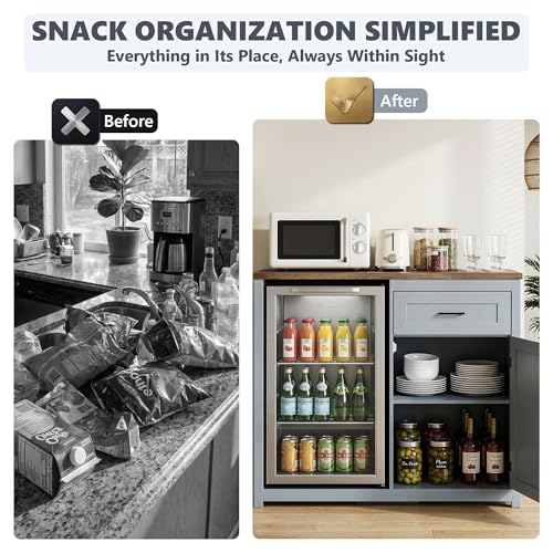 Farmhouse-Style 41.7 Inch Blue - Home Bar And Fridge incelemesi ve fiyatı