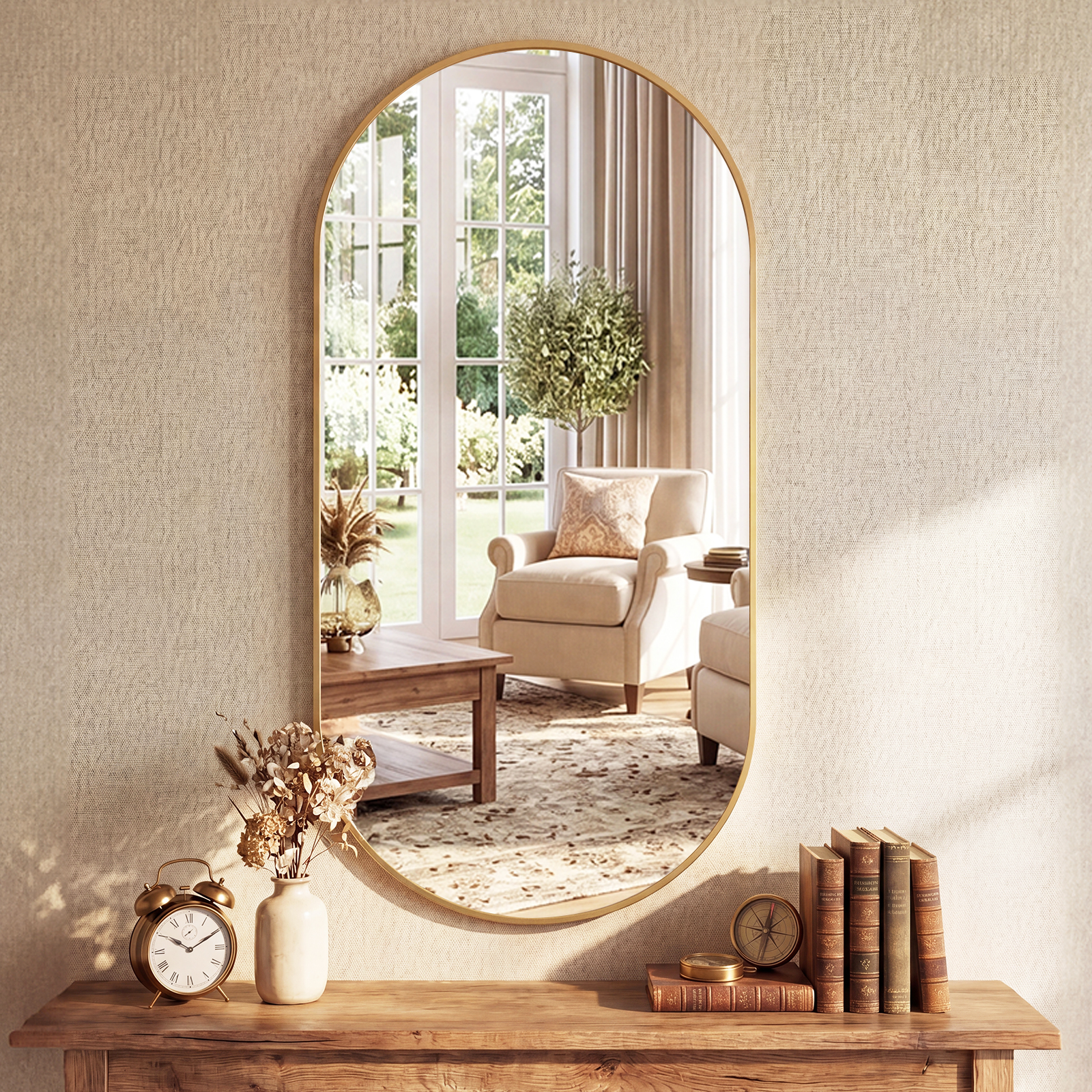 JHK Oval Wall Mirror with Meta - Home Bargains incelemesi ve fiyatı