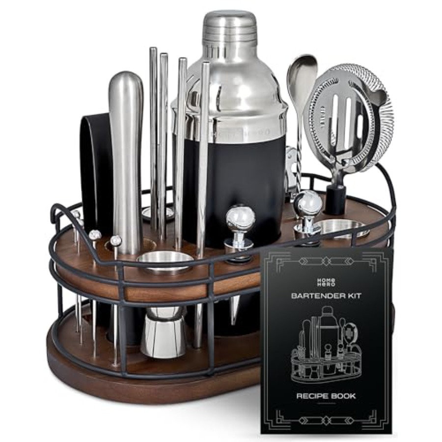 Bartender Kit - 22-Piece Cockt - Cocktail Recipe Book incelemesi ve fiyatı