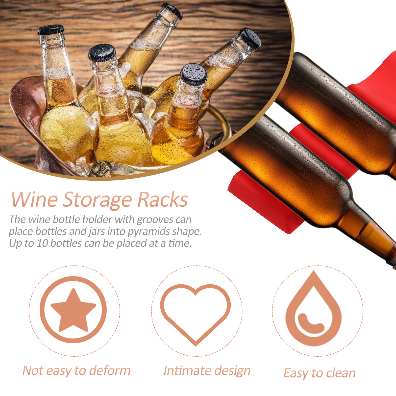 Bottle Stacker Rack Silicone F - Home Bar And Fridge incelemesi ve fiyatı