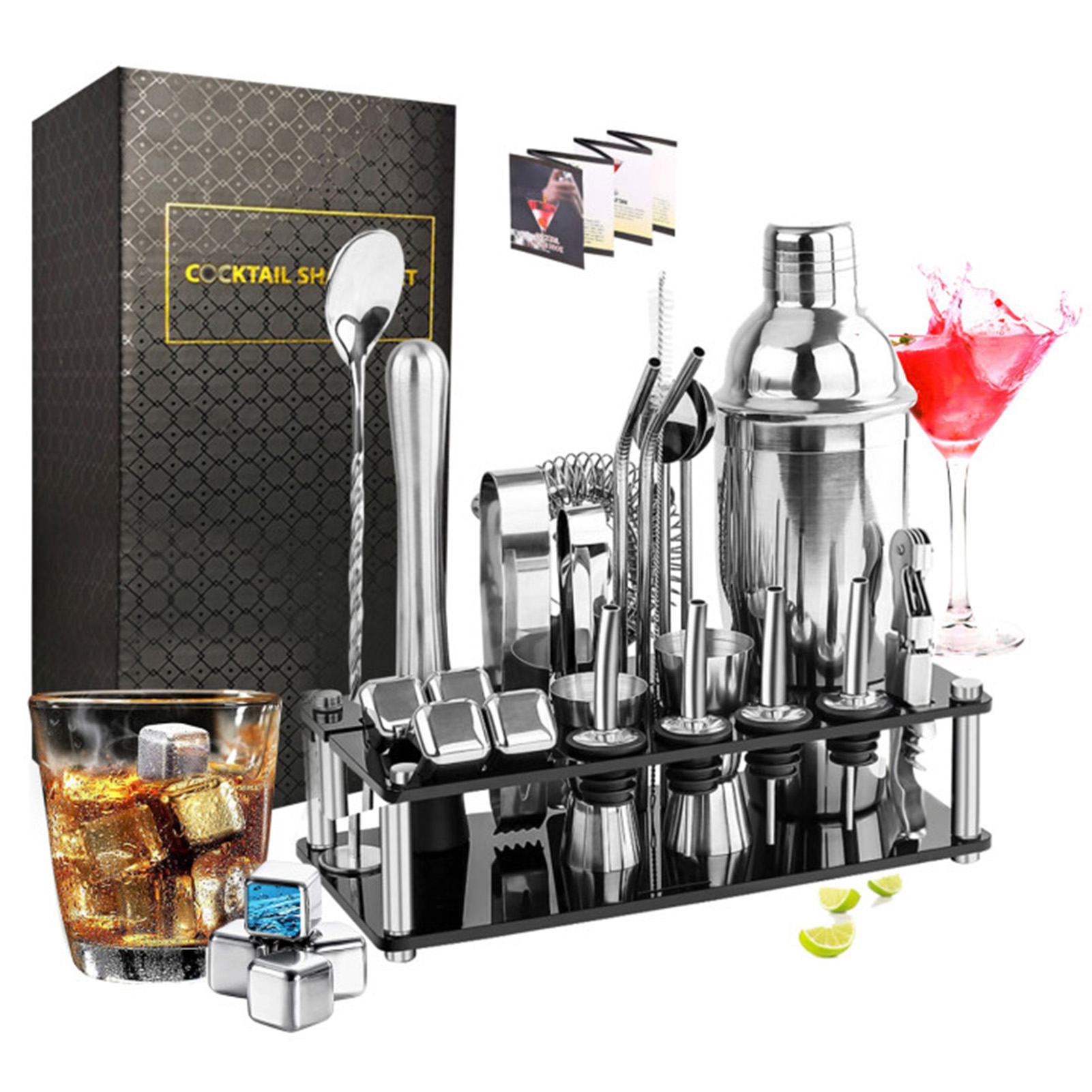 Cocktail Making Set Shaker Sta - Cocktail Recipe Book incelemesi ve fiyatı