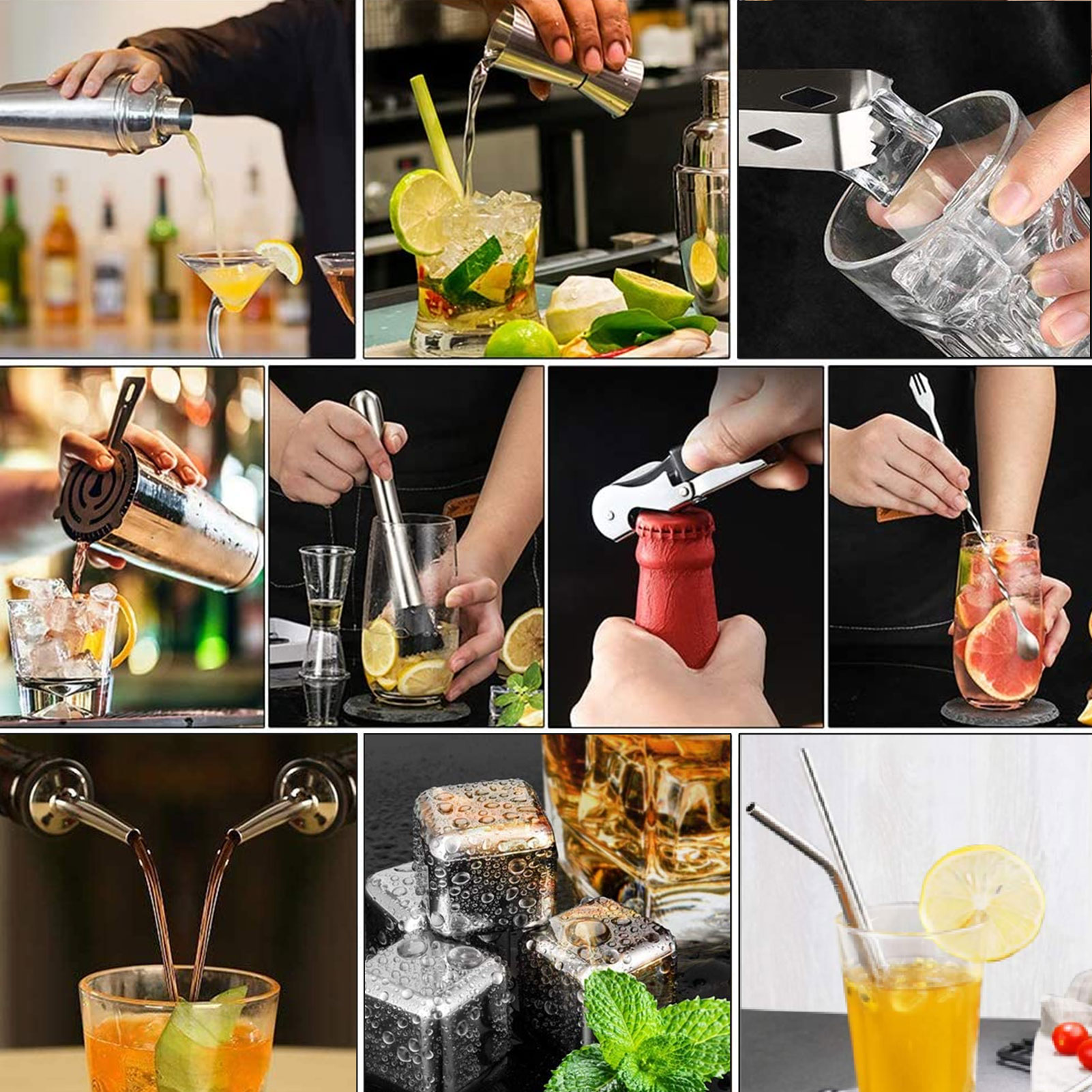 Cocktail Making Set Shaker Sta - Cocktail Recipe Book incelemesi ve fiyatı