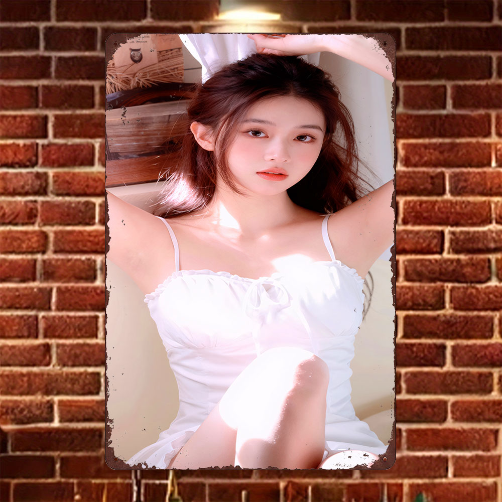 HD Tin Sign Vintage Asian Girl - Home Bar Cafe incelemesi ve fiyatı