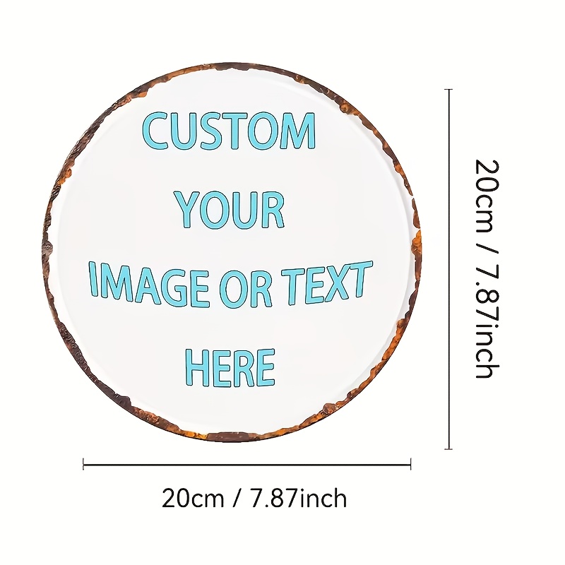 Custom Round Metal Tin Sign, P - Home Bar Cafe incelemesi ve fiyatı